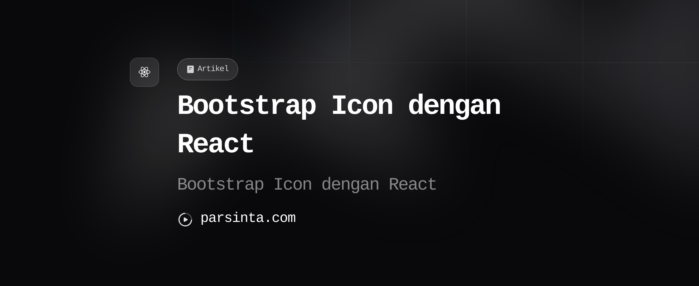 Bootstrap Icon dengan React / Parsinta